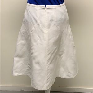 4P Ann Taylor Loft Off White Flare Skirt